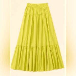 NWT Abercrombie and Fitch lime green maxi skirt